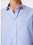 Slim Fit Italyan Yaka Lacivert - Beyaz Erkek Gömlek BBSS24MSH027 5