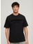 Bisiklet Yaka Baskılı Siyah Erkek T-Shirt M6010805A16A_LUXURY Sport Loose Tee 2