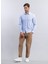 Slim Fit Gömlek Yaka Çizgili Mavi - Beyaz Erkek Gömlek Demo Tst Tropea 1
