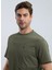 Bisiklet Yaka Düz Haki Erkek T-Shirt Beta Lıss/mırto 3