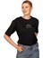 O Yaka Baskılı Siyah Kadın T-Shirt 242 Lcf 242011 Lades Siyah 3