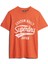 Bisiklet Yaka Baskılı Turuncu Erkek T-Shirt M1011905A1FH_COPPER Label Scrıpt Te 5