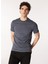 Yuvarlak Yaka Indigo Erkek T-Shirt 242 Lcm 242015 Gael Indigo 3