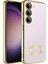 Galaxy S23 Uyumlu Kamera Korumalı Logo Gösteren App Omega Kapak-Gold 1