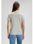 M1612397-70155 Gumus Gri Kadın Semi Slim Bisiklet Baskılı T-Shirt 4