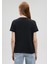 M1612219-70087 Kömür Kadın Semi Slim Grafik T-Shirt 4