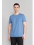 Çetinkaya Mentality 2772B -I Bisiklet Yaka Basic T-Shirt Açık Indigo 1