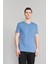 Çetinkaya Mentality 2772V V Yaka Basic T-Shirt Açık Indigo 1