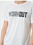 4SAM10020NK 000 Beyaz Erkek Polyester Jersey Kısa Kollu T-Shirt 3