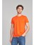 Çetinkaya Mentality 2772 Bisiklet Yaka Penye Slim Fit Nar Çiçeği T-Shırt 1