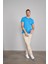 Çetinkaya Mentality 2772 Erkek Bisiklet Yaka Basic T-Shirt Kobalt 2