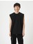 4SAM30005MK 999 Sıyah Erkek Pamuk Jersey Kolsuz T-Shırt 1