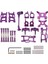 Metal Salıncak Kolu Direksiyon Kupası Şok Kulesi Yükseltme Aksesuarları Kiti Wltoys 144001 1/14 124019 1/12 Rc Araba Parçaları, Mor (Yurt Dışından) 4
