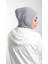 Gri Pratik Hazır Geçmeli Tesettür Bone Sandy Kumaş Spor Hijab 2113_15 2