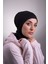 Siyah Pratik Hazır Geçmeli Bone Viskon Kumaş Hijab Spor 2106_01 2