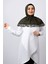 Haki Pratik Hazır Geçmeli Tesettür Eşarp Viskon Kumaş Çıtçıtlı Dantelli 2105_09 1
