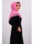 Pembe Pratik Hazır Geçmeli Tesettür Eşarp Viskon Kumaş Çıtçıtlı Dantelli 2105_04 2