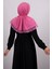 Pembe Pratik Hazır Geçmeli Tesettür Eşarp Viskon Kumaş Çıtçıtlı Dantelli 2105_04 3