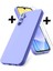 Samsung Galaxy A35 Kılıf Kamera Korumalı Yumuşak Renkli Silikon + 9h Ekran Koruyucu Cam 2'li Set 1