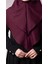 Bordo Pratik Hazır Geçmeli Tesettür Eşarp Pamuk Caz Kumaş Çift Katlı Düz Hijab 2303_16 2