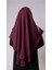 Bordo Pratik Hazır Geçmeli Tesettür Eşarp Pamuk Caz Kumaş Çift Katlı Düz Hijab 2303_16 5