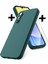 Samsung Galaxy A35 Kılıf Kamera Korumalı Yumuşak Renkli Silikon + 9h Ekran Koruyucu Cam 2'li Set 1
