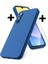 Samsung Galaxy A35 Kılıf Kamera Korumalı Yumuşak Renkli Silikon + 9h Ekran Koruyucu Cam 2'li Set 1