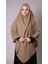 Koyu Bej Pratik Hazır Geçmeli Tesettür Eşarp Medine Ipeği Bağcıklı Sufle Hijab 2301_44 1