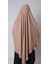 Koyu Bej Pratik Hazır Geçmeli Tesettür Eşarp Medine Ipeği Bağcıklı Sufle Hijab 2301_44 3