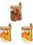 Bambu Kapaklı ve Kaşıklı Cam Kavanozlar, Ahşap Kapaklı ve Kepçeli 17OZ Cam Şeker Kabı, Kahve Çay Kavanozları (Yurt Dışından) 1