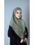 Fıstık Yeşili Pratik Hazır Geçmeli Tesettür Eşarp Pamuk Caz Kumaş Çift Katlı Çapraz Hijab 2304_36 1