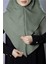 Fıstık Yeşili Pratik Hazır Geçmeli Tesettür Eşarp Pamuk Caz Kumaş Çift Katlı Çapraz Hijab 2304_36 2