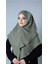 Fıstık Yeşili Pratik Hazır Geçmeli Tesettür Eşarp Pamuk Caz Kumaş Çift Katlı Çapraz Hijab 2304_36 3