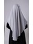 Gri Pratik Hazır Geçmeli Tesettür Eşarp Pamuk Caz Kumaş Tek Katlı Çapraz Hijab 2305_15 4