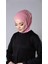 Pembe Pratik Hazır Geçmeli Tesettür Eşarp Sandy Kumaş Arkadan Çıtçıtlı 2206_04 2
