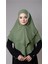 Fıstık Yeşili Pratik Hazır Geçmeli Tesettür Eşarp Pamuk Caz Kumaş Çift Katlı Düz Hijab 2303_36 1