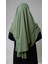 Fıstık Yeşili Pratik Hazır Geçmeli Tesettür Eşarp Pamuk Caz Kumaş Çift Katlı Düz Hijab 2303_36 5