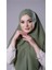 Fıstık Yeşili Pratik Hazır Geçmeli Tesettür Eşarp Pamuk Caz Kumaş Tek Katlı Çapraz Hijab 2305_36 2