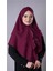 Bordo Pratik Hazır Geçmeli Tesettür Eşarp Pamuk Caz Kumaş Çift Katlı Çapraz Hijab 2304_16 1