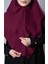 Bordo Pratik Hazır Geçmeli Tesettür Eşarp Pamuk Caz Kumaş Çift Katlı Çapraz Hijab 2304_16 2