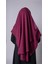 Bordo Pratik Hazır Geçmeli Tesettür Eşarp Pamuk Caz Kumaş Çift Katlı Çapraz Hijab 2304_16 4