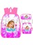 NASTYA165 3 Adet Set 16 Inç 3D Baskılı Rusya Gibi Nastya Sevimli Sırt Çantaları Kızlar Için Trendy Okul Çantaları Pembe Kitap Çantası Gençler Açık Spor Seyahat Sırt Çantası (Yurt Dışından) 2