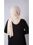 Bej Pratik Hazır Geçmeli Şal Şifon Kumaş Bone 3009_12 5