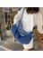 Mavi Kadın Degrade Renk Denim Hobo Hımbıl Omuz Çantası Y2K Grunge Rahat Sokak Büyük Kapasiteli Kot Kumaş Boston Yan Tek Kollu Çanta (Yurt Dışından) 4