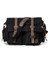 Siyah 35X10X30CM 2023 Moda Vintage Erkek ve Kadın Messenger Çanta Pamuk Kanvas Deri Crossbody Çanta Erkek Omuz Çantası Rahat Sling Çanta (Yurt Dışından) 1