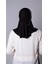 Siyah Pratik Hazır Geçmeli Şal Şifon Kumaş Bone 3009_01 3