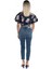 Mgebutik Lacivert Kadın Kol Detaylı Crop Bluz 5