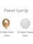 Parlak Krom Altın Balon ve Pastel Beyaz Balon 20 Adet 2