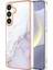 Samsung Galaxy S24+ Için Mermer Şık Desenli Tpu Tampon Telefon Kılıfı - Beyaz (Yurt Dışından) 1