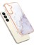 Samsung Galaxy S24+ Için Mermer Şık Desenli Tpu Tampon Telefon Kılıfı - Beyaz (Yurt Dışından) 2